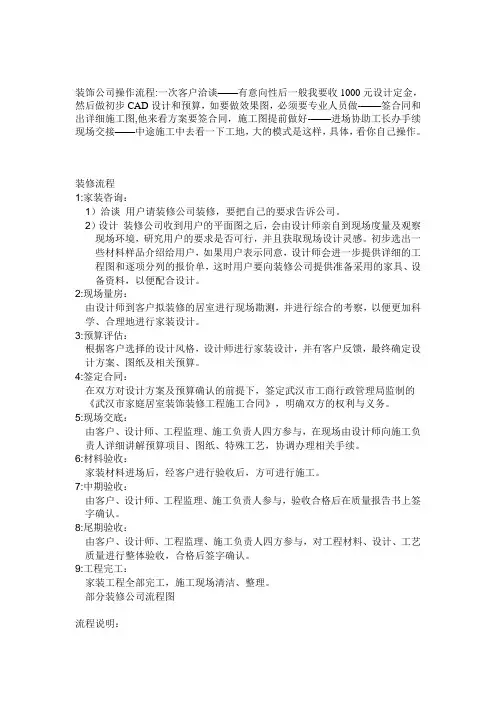 装修公司操作流程汇总