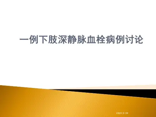 一例下肢深静脉血栓病例讨论(1)(1)(2)