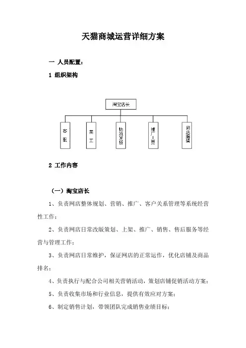 天猫商城运营详细方案