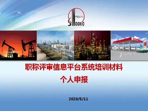 中国石化职称评审信息化_系统培训材料_个人申报