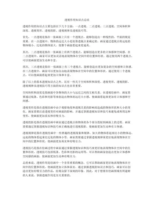 透视作用知识点总结