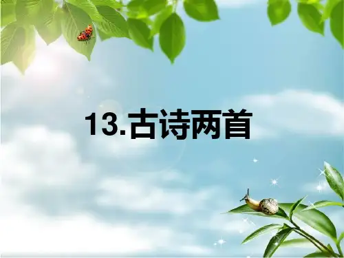 一年级下册《古诗两首所见》PPT