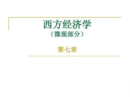 微观经济学第七章