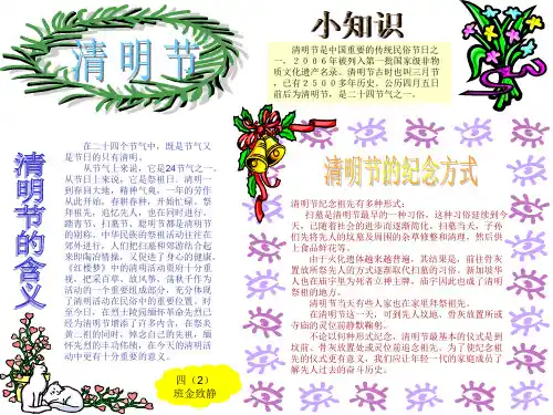 《清明节》报刊设计模板