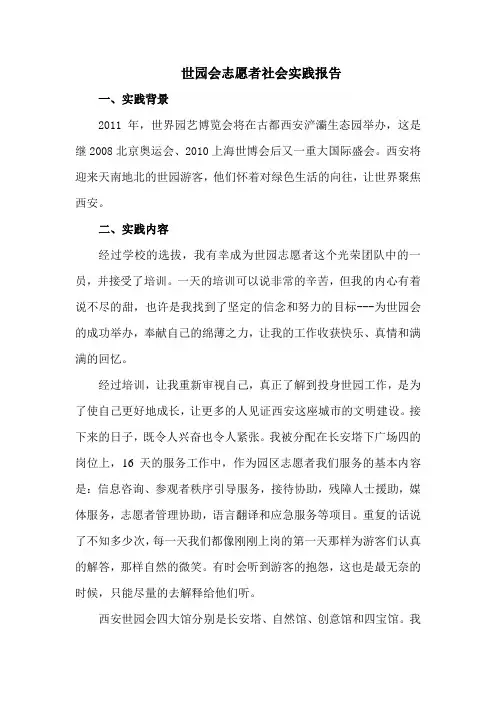 志愿者报告