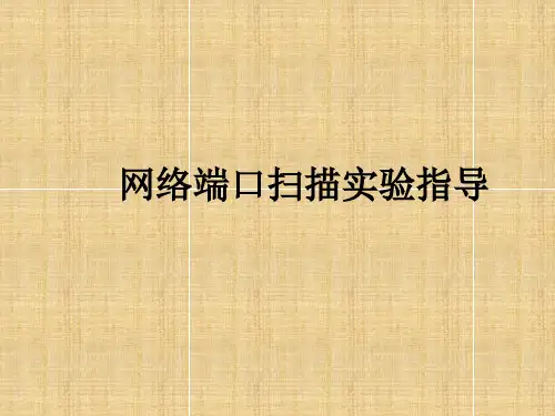 网络端口扫描试验指导