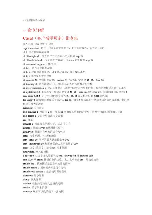CS远程控制命令详解