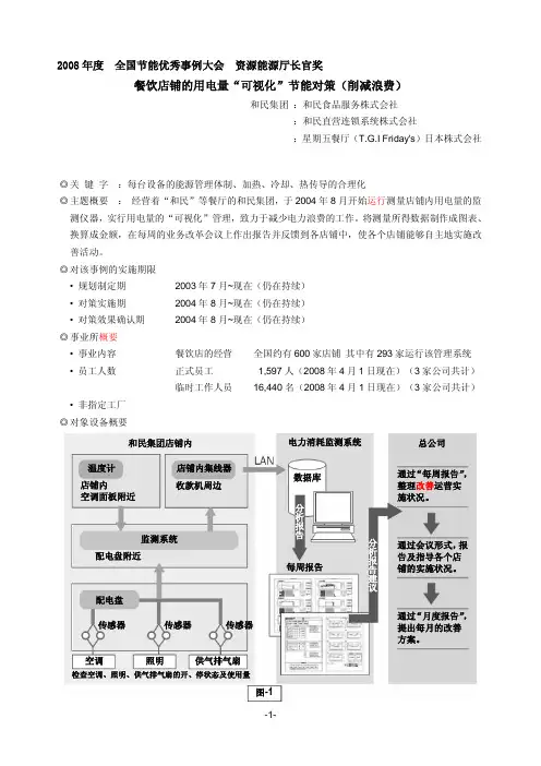 餐饮店铺的用电量“可视化”节能对策
