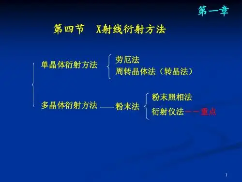 第一章 X射线衍射(2)
