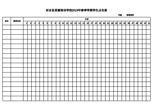 培训部点名册