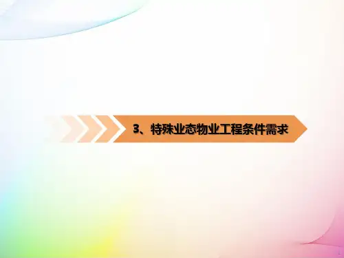 各类型物业荷载指标