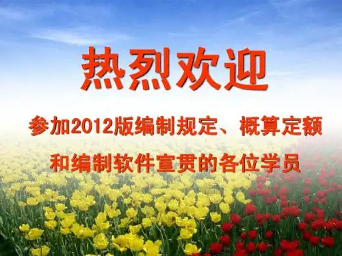 2012编制规定宣贯讲稿