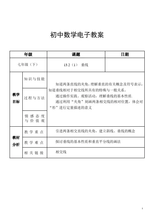 13.2(1) 垂线