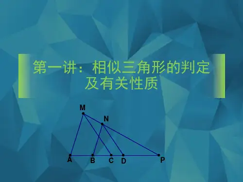 人教版高中数学选修4-1《第一讲：相似三角形的判定》