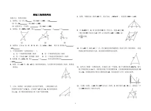 相似三角形的判定习题