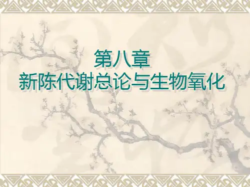 第八章  新陈代谢总论与生物氧化