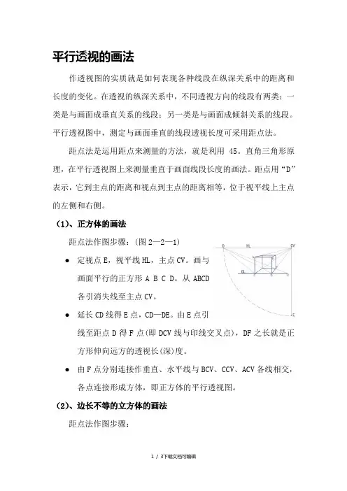 平行透视的画法