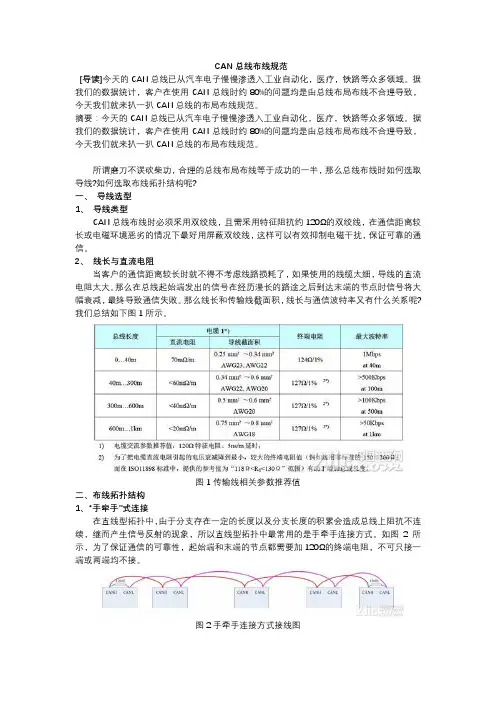CAN总线布线规范
