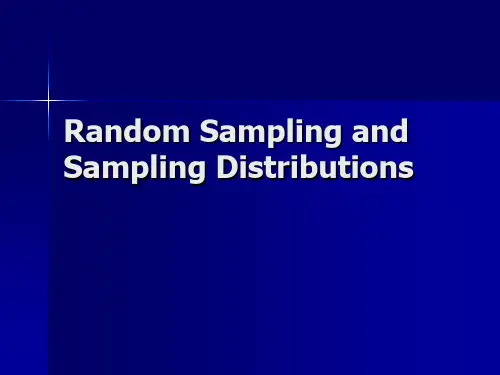 Random Sampling and Sampling Distributions随机抽样和抽样分布