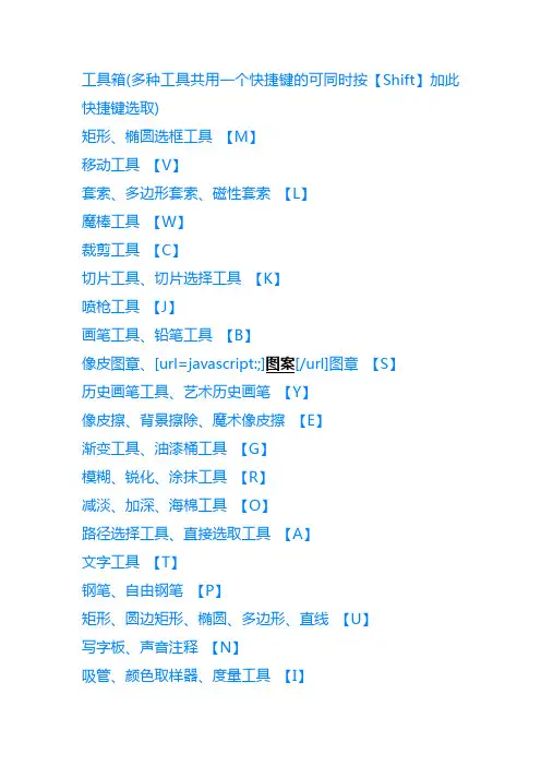 Adobe Photoshop 快捷键