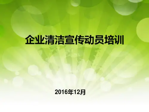 企业清洁生产审核动员会培训