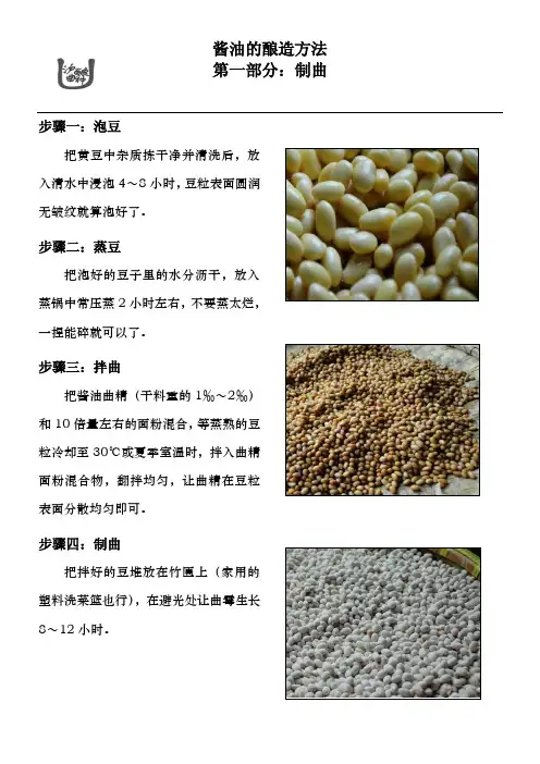 酱油的制作方法(简易版)