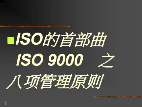 ISO9000八项管理原则ppt课件