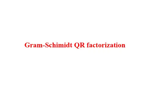 5.8 Gram-Schimidt QR factorization