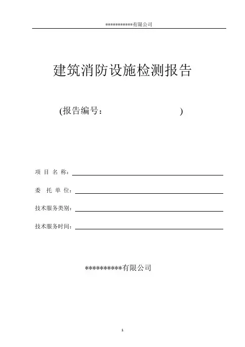 检测报告范例文本(空白)