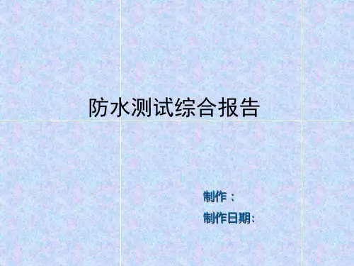 防水测试综合报告