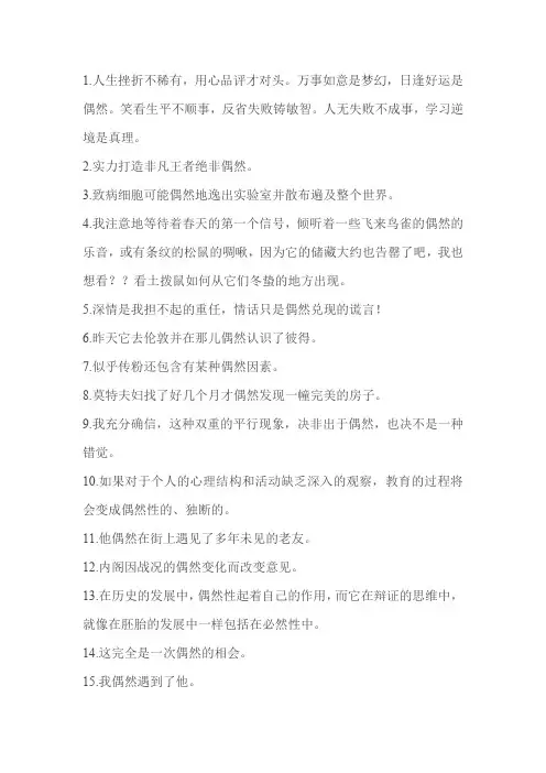 偶然造句