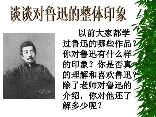 谈谈对鲁迅的整体印象