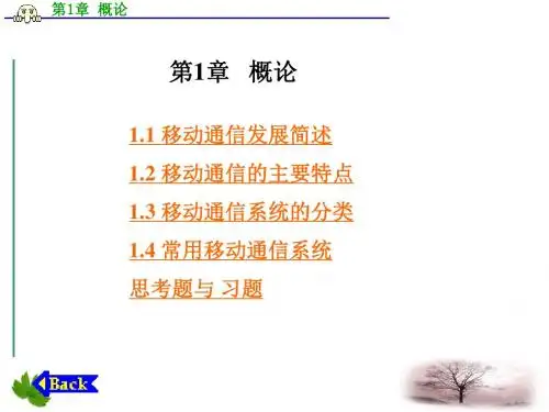 移动通信原理PPT第1章 概论