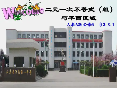 二元一次不等式组与平面区域1(修改)