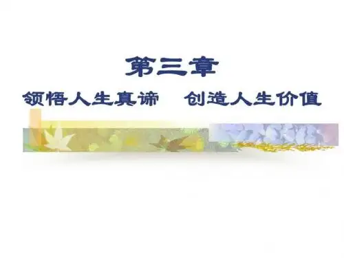 《人生价值》PPT课件