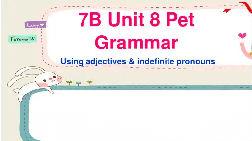 牛津译林版英语七年级下册Unit 8 Pets Grammar 课件