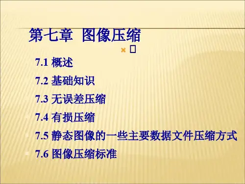【课件】数字图像处理图像压缩PPT