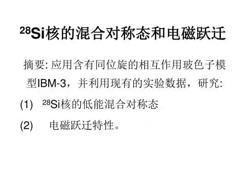28Si核的混合对称态和电磁跃迁要点