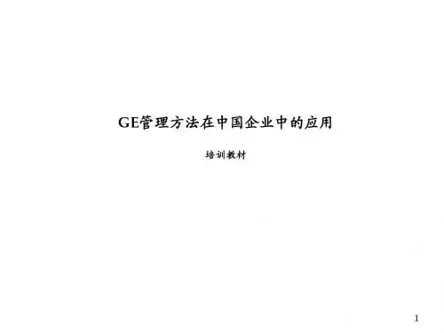 GE管理方法