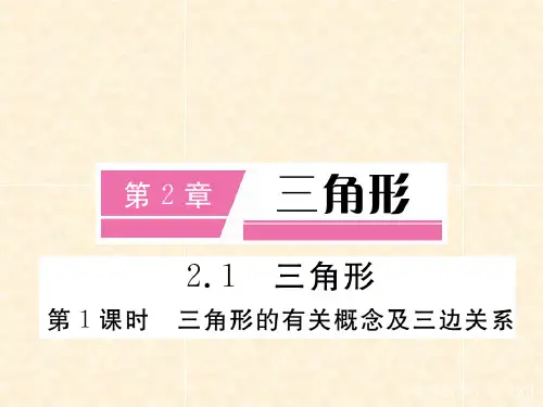 八年级数学上册 2.1 三角形 第1课时 三角形的有关概念
