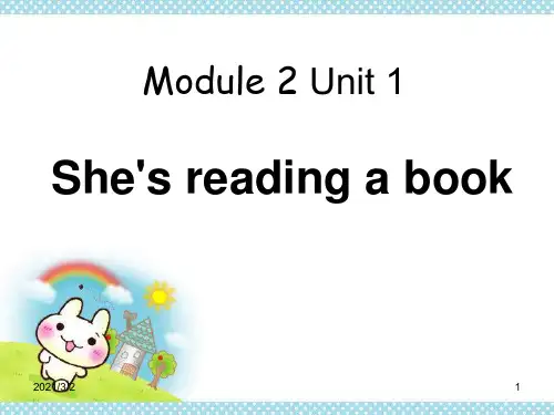 外研版四上Module-2《Unit-1-She’s-reading-a-book》2精选课件PPT