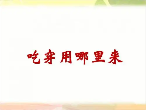 人教新课标品德与社会四年级下册《吃穿用哪里来》