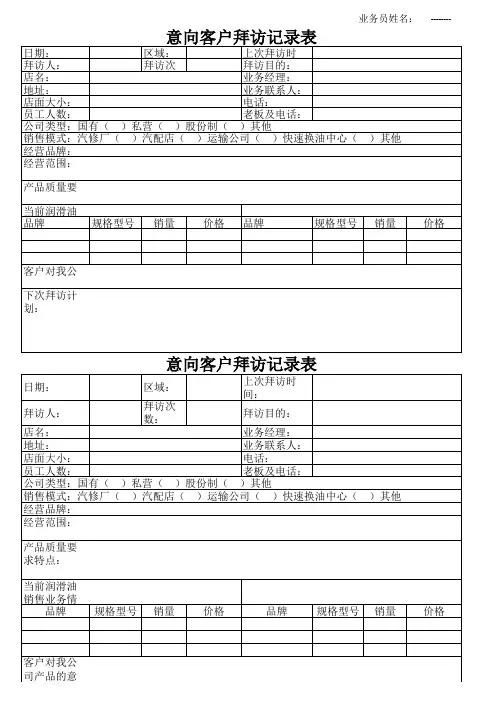业务员管理表格