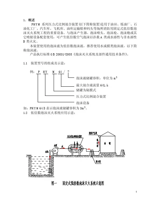 PHYM泡沫比例混合装置