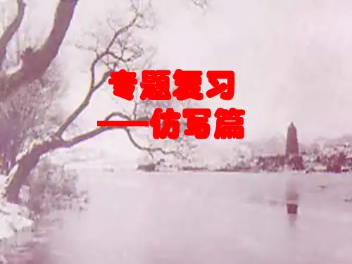 中考专题复习课件：仿写