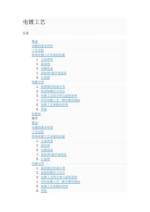 电镀工艺