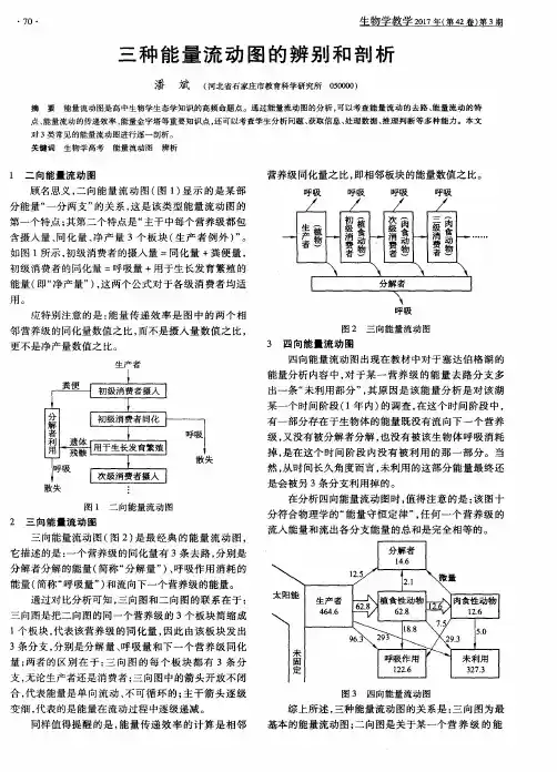 三种能量流动图的辨别和剖析