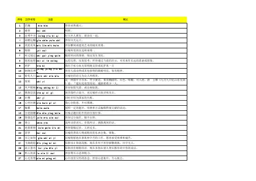 汉字听写材料
