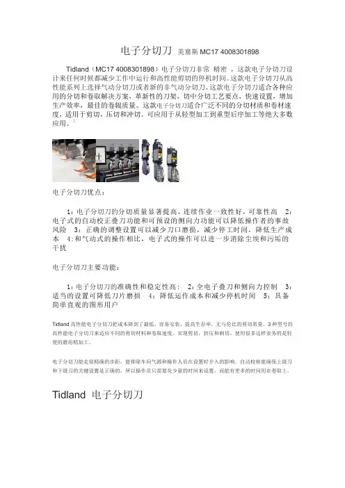 电子分切刀Tidland(特灵)