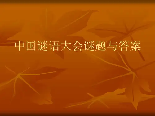 中央电视台中国谜语大会.pptx